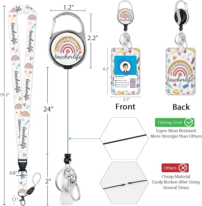 Giancomics Teacher Lanyards for Id Badges, ID Badge Holder - Image 5