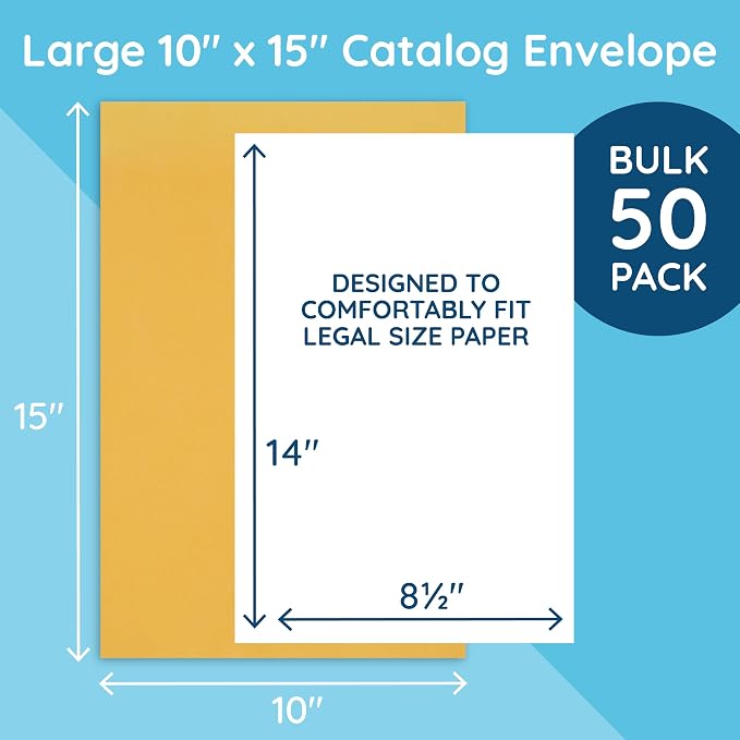 Blue Summit 10x15 Envelopes, Large Mailing 10 x 15 Envelopes - Image 2