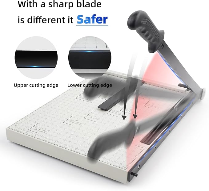 ZEQUAN B4 15" Heavy Duty Paper Cutter, Metal Base, Safety Lock - Image 2