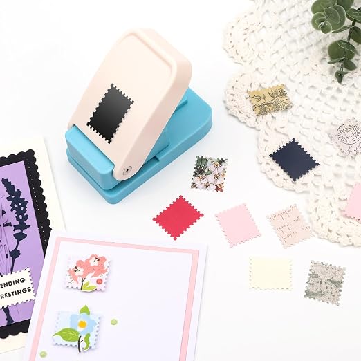 BAOFALI 2Pcs/Set Stamp Puncher 1.5x1.5inch &1x0.8inch Rectangular Postage Stamp - Image 3