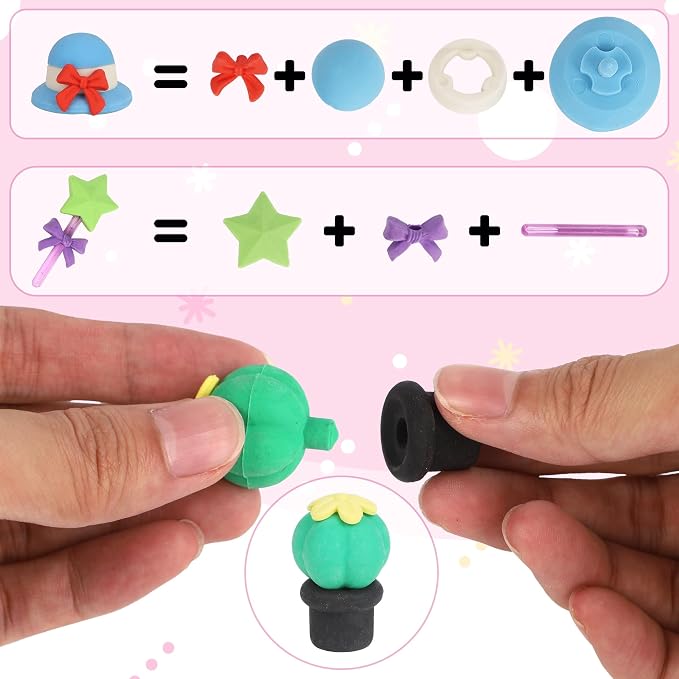 Cllayees 72 Pcs Erasers for Kids, Mini Pencil Eraser Bulk Classroom Prizes - Image 2