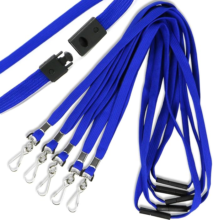 Safety Breakaway Lanyard with J-Hook Flat Lanyards by Ollain