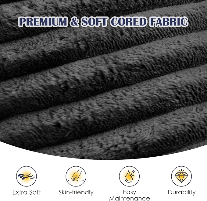 SHOUREN Stuffed Round Ottoman, Corduroy Pouf Ottoman Foot Rest - Image 3
