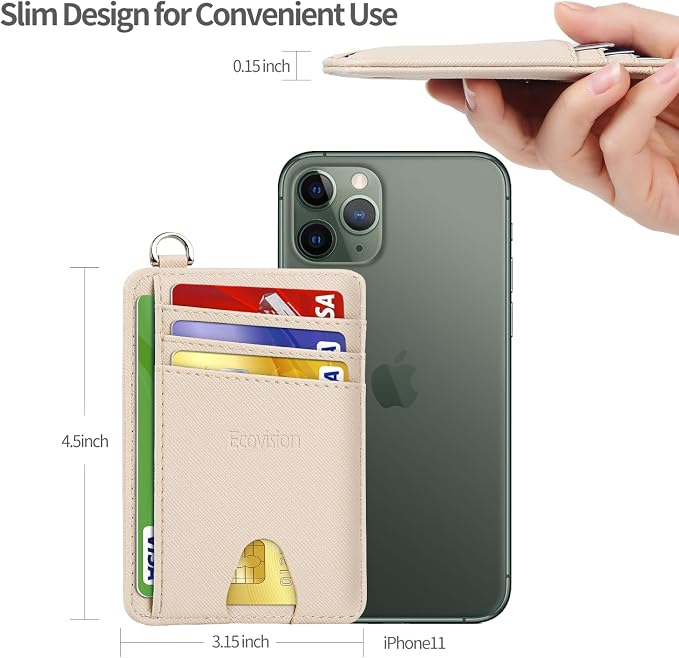 Slim Minimalist Front Pocket Wallet, RFID Blocking Credit Card Holder Wallet - Image 8