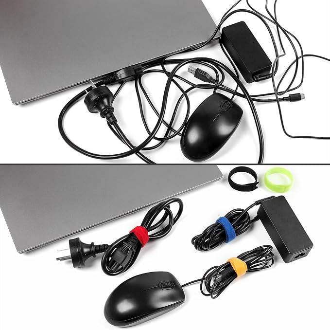OneLeaf 110PCS Cord Organizer 8 × 1/2" Reusable Cable Ties - Image 4