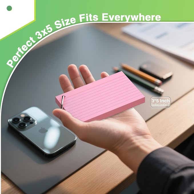 250 Count Pink Index Cards - Image 4