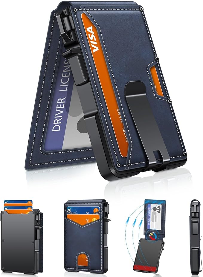 ZALVEX Wallet for Men, Mens Minimalist Wallet 9-13 Cards, Slim Compact Wallet by ZALVEX