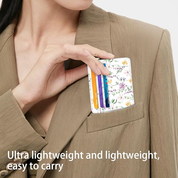 Slim Minimalist Front Pocket RFID Blocking Credit Card Holder Small Wallet Cute - Image 7