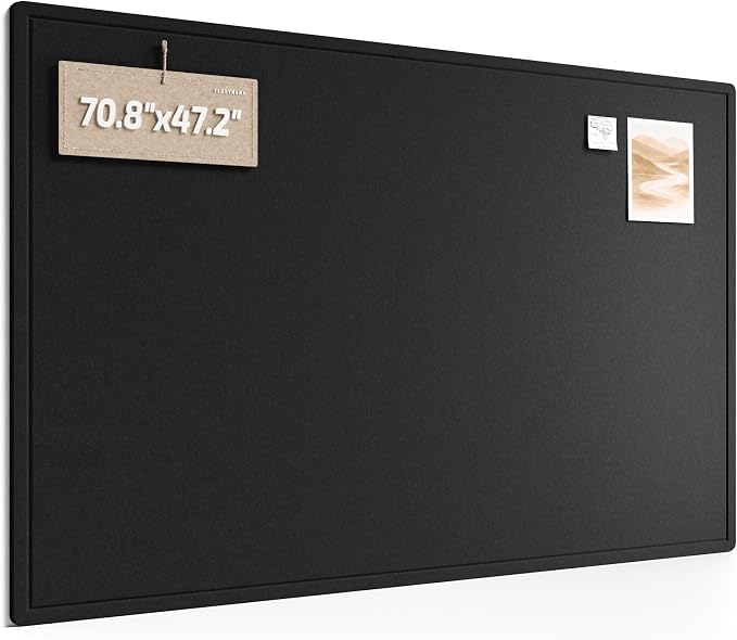 Fluxynara Large Bulletin Board, 70.8" x 47.2" Cork Board Alternative by FLUXYNARA