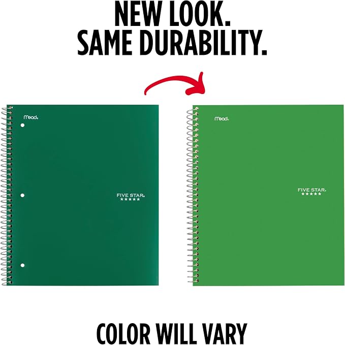 Five Star Spiral Notebook Plus Study App, 1 Subject, College Ruled Paper - Image 2