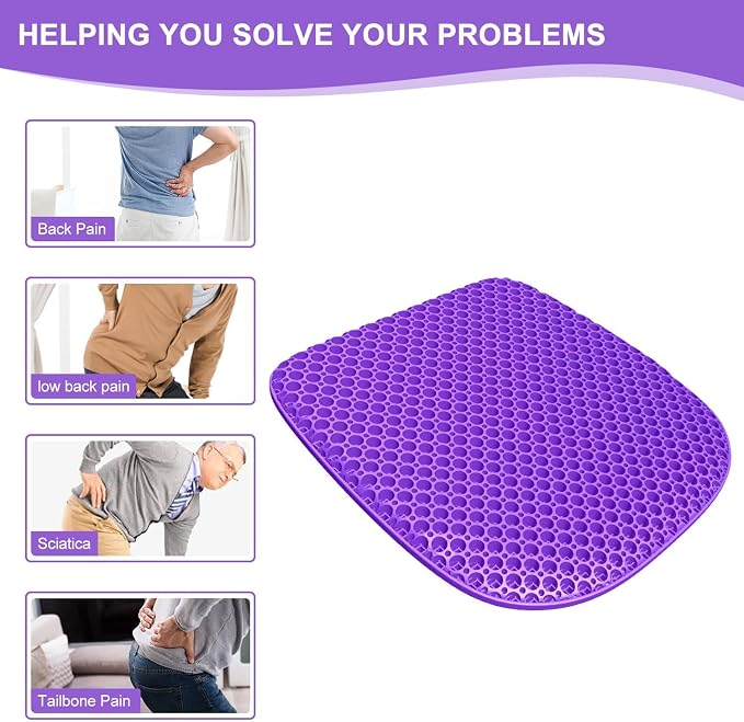 Large Gel Seat Cushion for Long Sitting - Image 5