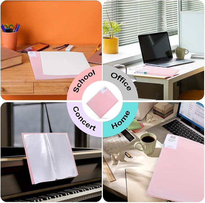 Phyxin 40-Pocket Portfolio Binder Organizer, Binder Sheet Protectors 8.5" x 11" - Image 5