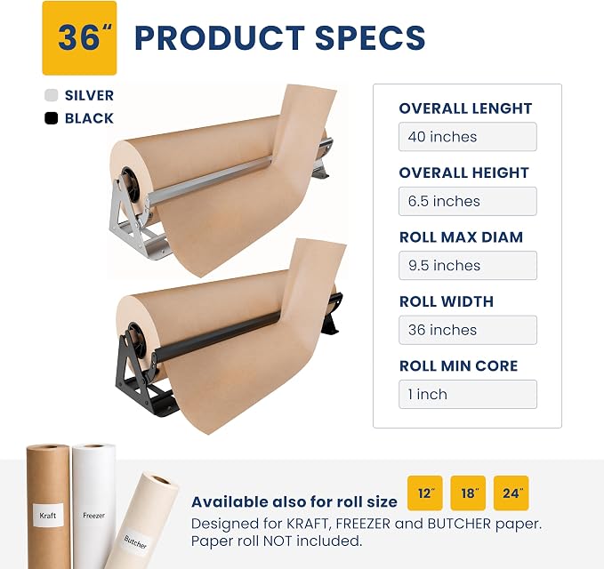 DIY Crew 36 Inch Paper Roll Dispenser and Cutter - Image 5