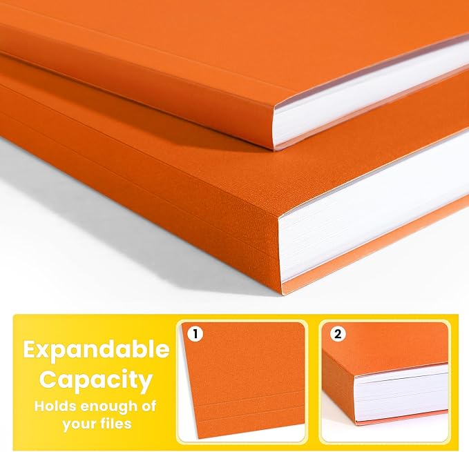 SUNEE File Folders, 120 Pack Manilla Folders 8.5 x 11, 1/3 Cut Tab - Image 4