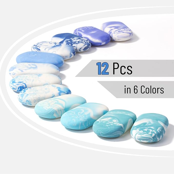 Mr. Pen- Marble Pencil Erasers, 12 Pack, Art Sketching, Clean Smudge-Free - Image 2