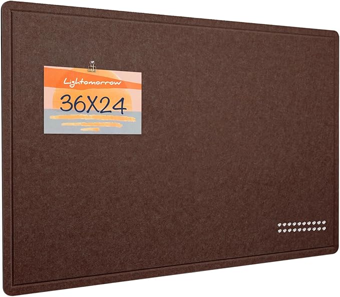 Bulletin Board, 36 x 24 inches Felt Board by Lightomorrow