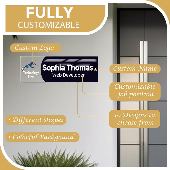 Acrylic Door Name Plate Personalized Office Name Plate Custom Door Sign - Image 4