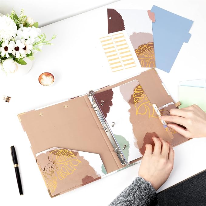EYROZILL Mini 3 Ring Binder, 5.5" x 8.5", 1 Inch - Image 7