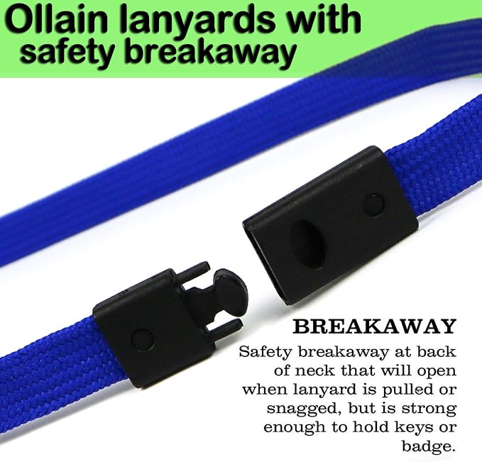 Safety Breakaway Lanyard with J-Hook Flat Lanyards - Image 2