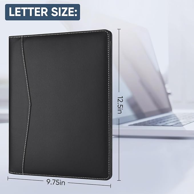 Pacific Mailer Padfolio Portfolio Leather Binder, Interview Legal Document - Image 2