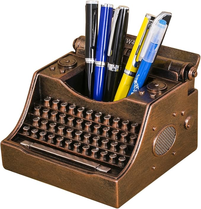 Retro Typewriter Pen Holder Desk Organizers by Amoysanli
