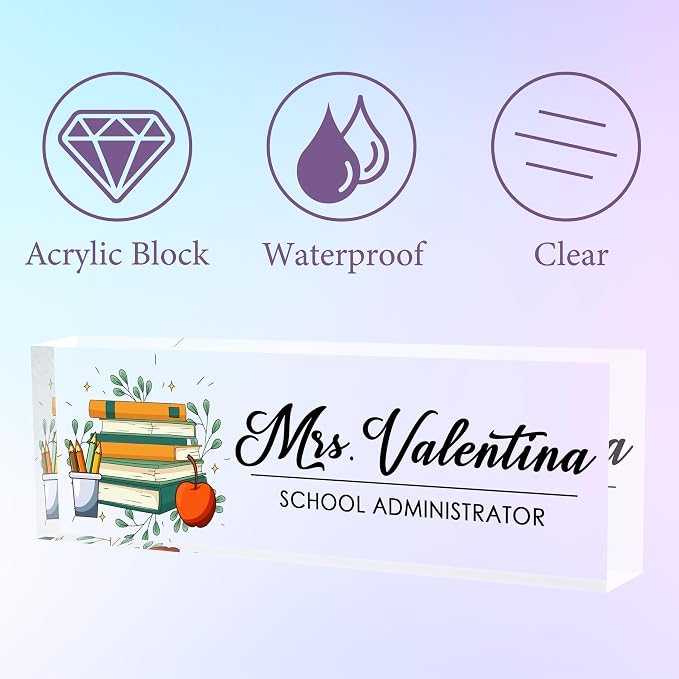 Desk Name Plate Personalized, Teacher Name Plate - Image 6
