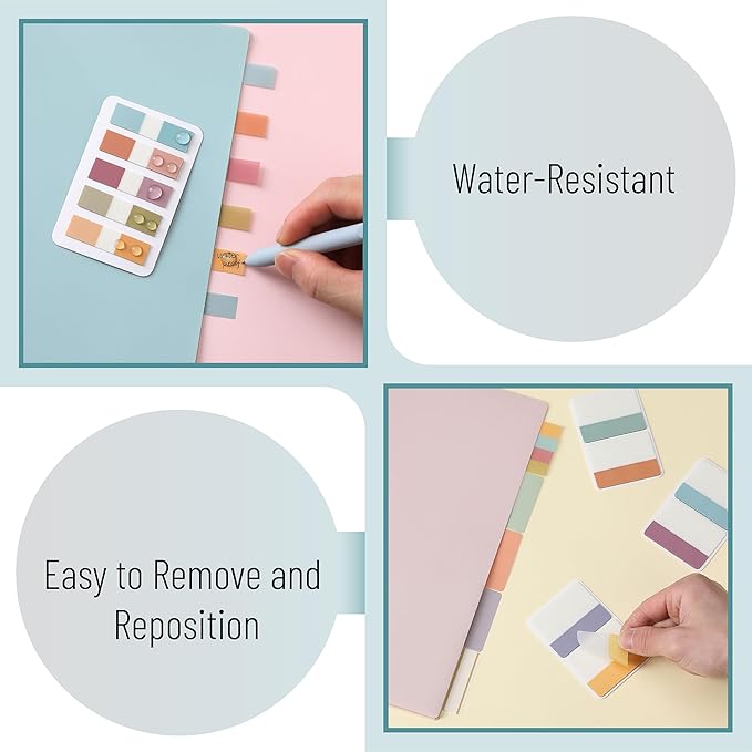 Mr. Pen- Sticky Index Tabs, 500 Pcs, 21 Sets, Colorful Sticky Tabs for Notebooks, Page Markers, Page Tabs for Binders, Page Tabs Sticky Tabs for Books, Notebook Tabs, Book Sticky Tabs for Notebooks-DeskLoop Office