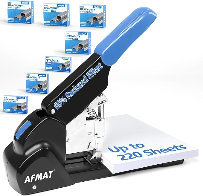AFMAT Heavy Duty Stapler, 220 Sheets Capacity Stapler by AFMAT