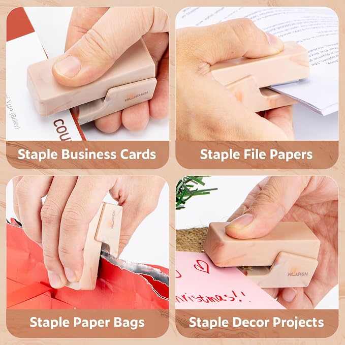 NUSIGN Mini Stapler with 830 Staples, Small Cute Desk Staplers, 25 Sheet - Image 5
