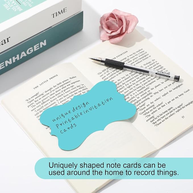 150 Pack Blue Index Cards 3x5 Pretty Blank Note Cards Aqua Cardstock Wedding - Image 4