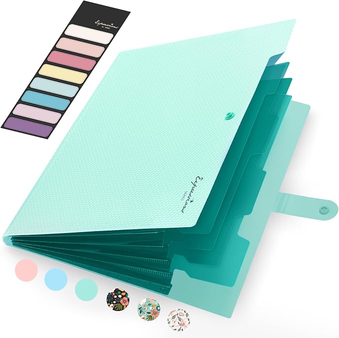 Sooez School Supplies File Folder, Letter Size Accordion File Organizer by Sooez