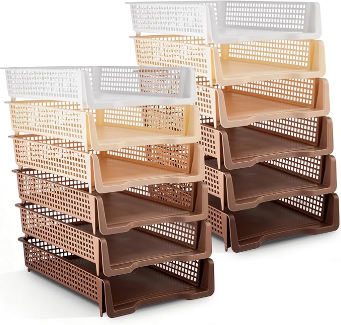 Geetery Set of 12 Turn in Trays Classroom Plastic Trays by Geetery