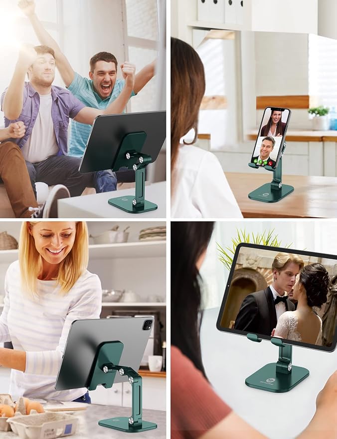 OCYCLONE Phone Stand, Adjustable Height and Angle Foldable Cell Phone Stand - Image 6