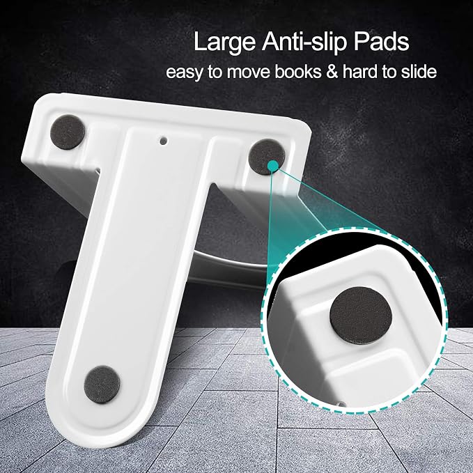 HappyHapi Book Ends, Non-Skid Metal Bookend Supports - Image 5