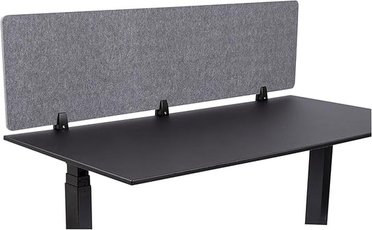 Stand Up Desk Store ReFocus Raw Clamp-On Acoustic Desk Divider Mounted Privacy by SStandUpDeskStore