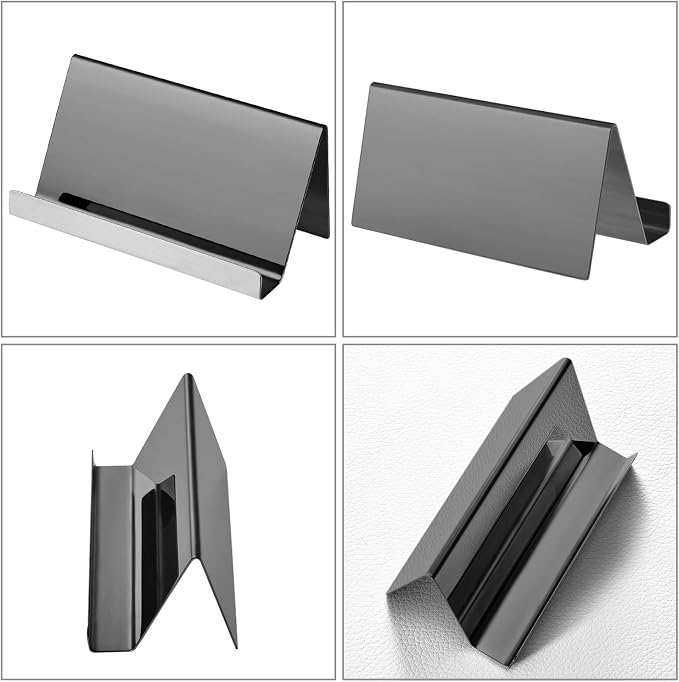 Maxdot 2 Pack Stainless Steel Business Cards Holders Desktop Credit Name Card - Image 4