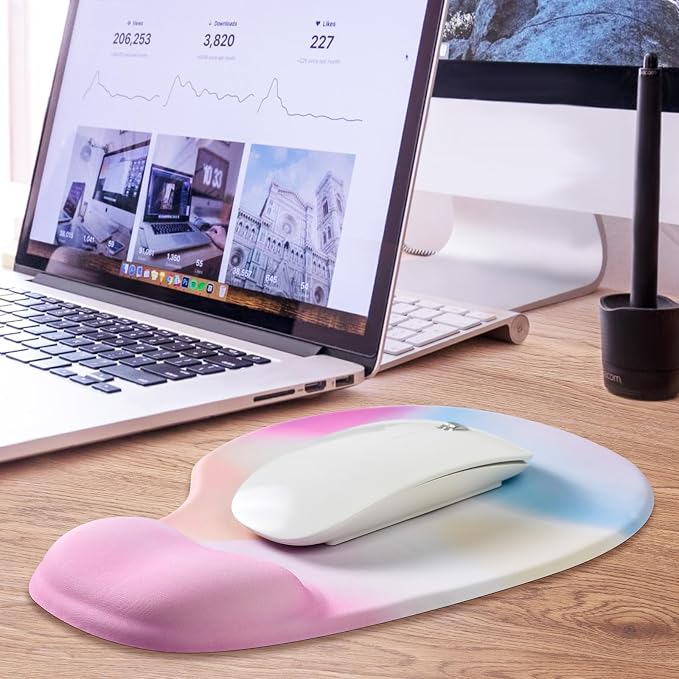 JIKIOU Mouse Pad, 2 Pack Ergonomic Mouse Pads - Image 7