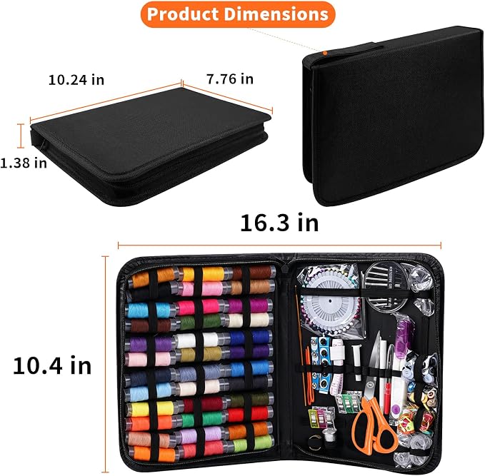 GABTRUK 304PCS Adult Sewing Kit, 43 Colors Thread & Ergonomic Scissors - Image 8