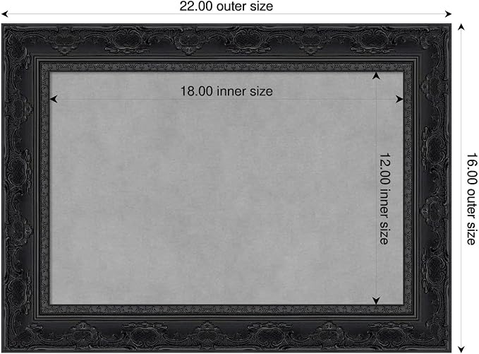 Amanti Art Black Framed Magnetic Board 16x22 Small Vision Board - Image 2