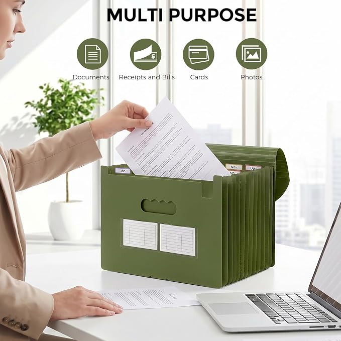 SKYDUE Accordion File Organizer, Expanding File Folder - Image 6