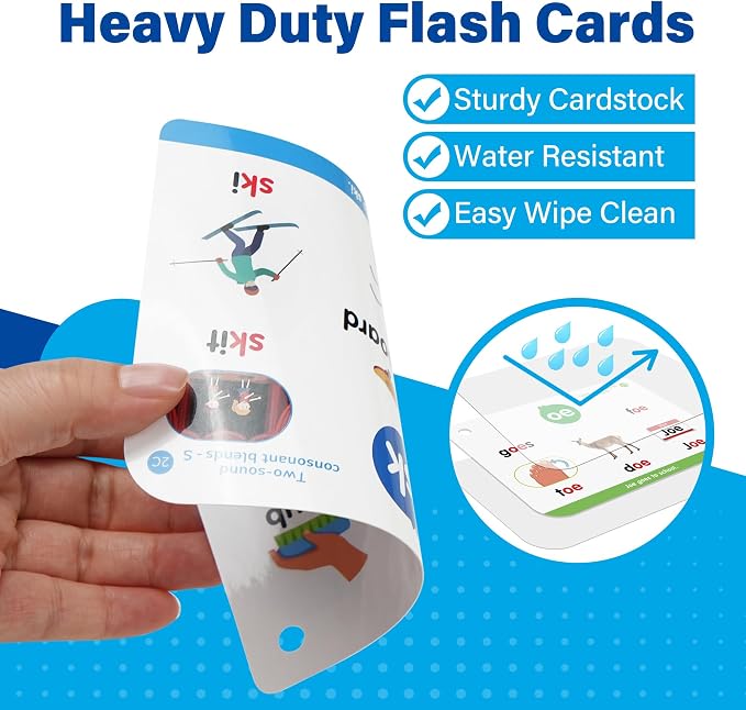 Phonics Flash Cards, 76 Cards 24 Principles, Learn to Read Phonics Games | CVC - Image 7