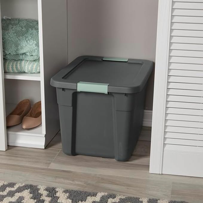 Sterilite 6-Pack Latch Tote, Stackable Plastic Storage Container Bins - Image 6