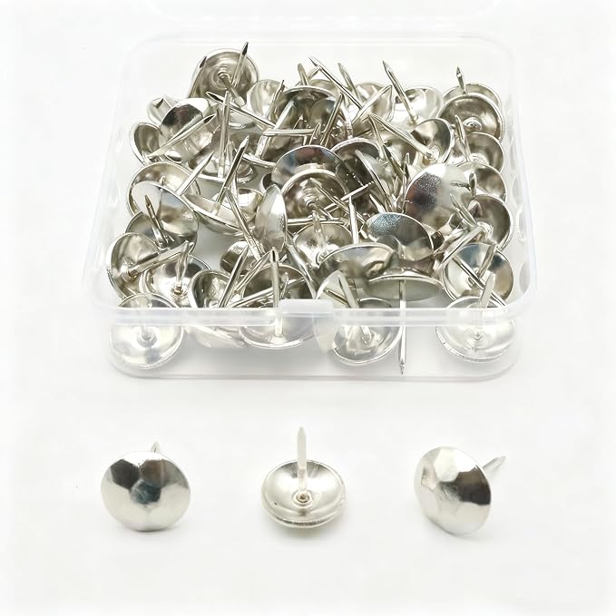 60pcs Upholstery Tacks for Furniture, Metal Upholstery Nails Decorative Thumb by QYIMLI