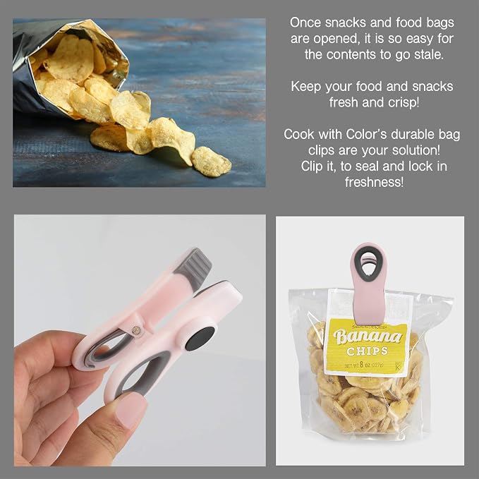 COOK WITH COLOR Chip Bag Clips with Magnet - Image 4