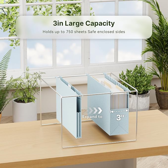 XINGIA Legal Size Hanging File Folders, 6 Pack Plastic Hanging Folders - Image 3