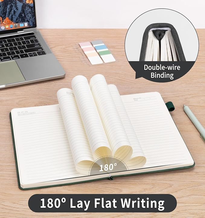 Lined Journal Notebook for Women Men, A5 Hardcover Leather Journals for Writing - Image 5