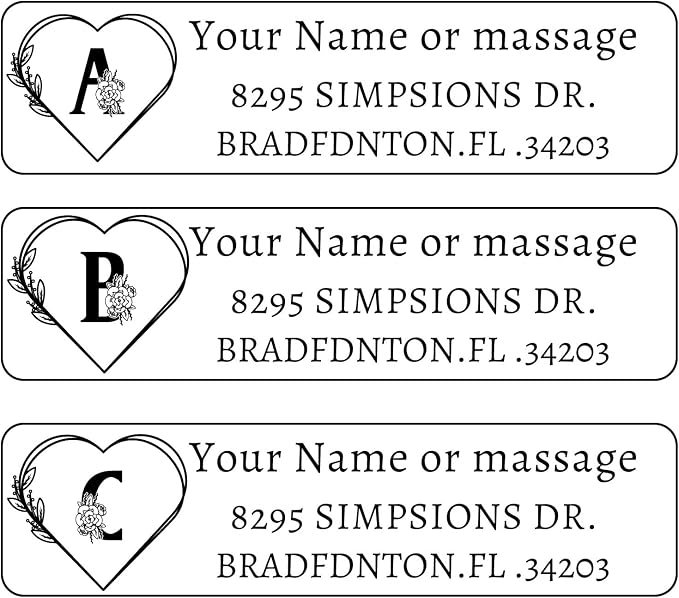 LINMAGCO Personalized Return Address Labels Clear 500 Pcs Mail Labels by LINMAGCO
