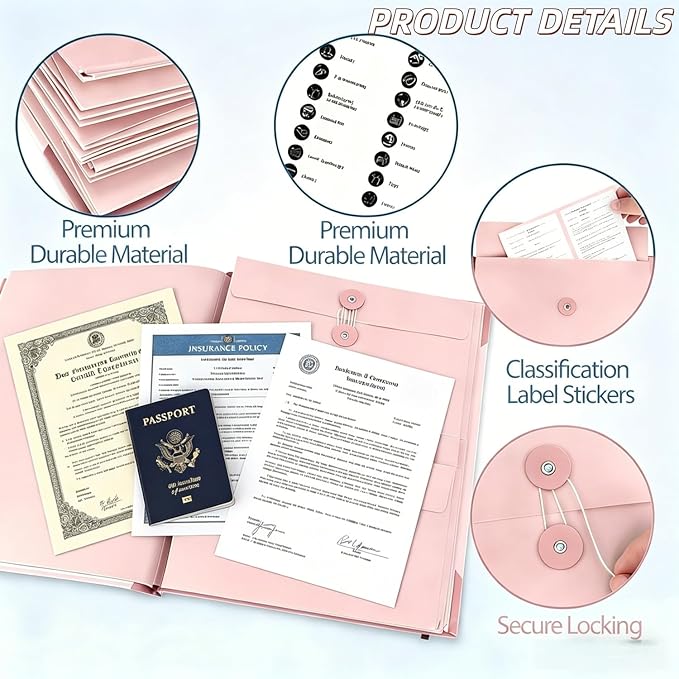 Important Document Organizer for Family Records, Home Filing System - Image 3