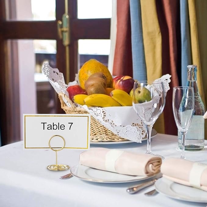 Toncoo 24 Pcs Premium Mini Table Number Holders and 24 Pcs Place Cards - Image 4