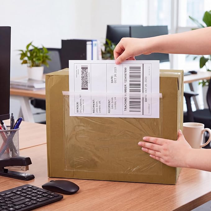 Maitys 300 Pack 9.5"x11.5" Clear Self-adhesive Shipping Label Sleeves Fit - Image 4